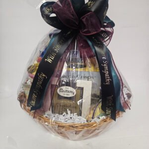 Sympathy Gourmet Gift Basket Tray